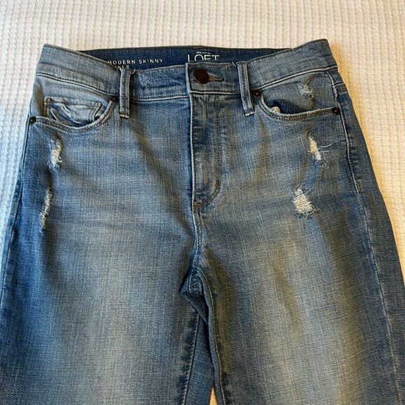 Loft modern skinny ankle jeans size 00 👖 - Picture 4 of 8